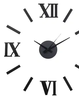 Nástenné hodiny Hodiny STICKER TULUS śr.100 cm čierny-MC