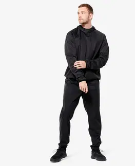 mikiny Vrchné funkčné oblečenie na potenie s kapucňou čierne