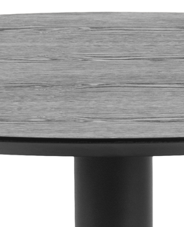 Jedálenské stoly Dkton Okrúhly barový stôl Neesha 80 cm čierny
