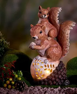 Vonkajšie osvetlenie Solárna dekorácia "Veveričky"