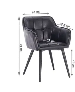 Jedálenské stoličky KONDELA Topaz jedálenské kreslo čierna