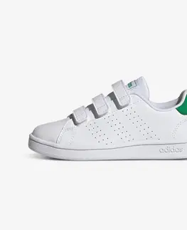 detské tenisky Detské tenisky Adidas Advantage na suchý zips od 28 do 34 bielo-zelené