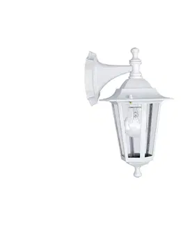 Záhradné lampy Eglo EGLO 22462 - Vonkajšie nástenné svietidlo LATERNA 5 1xE27/60W/230V IP44 biela 