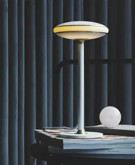 SmartHome stolové lampy Shade Lights Shade ØS1 stolná LED kruhy mosadz podstavec biely