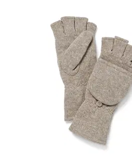 Gloves & Mittens Odklápacie palčiaky z pleteného flísu, béžové