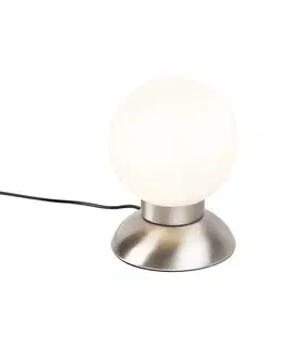 Stolove lampy Dizajnová stolová lampa oceľová stmievateľná vrátane LED - Majestic