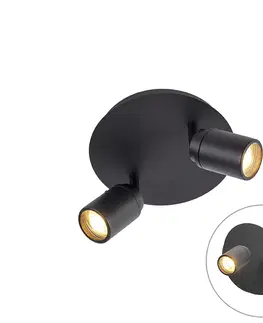 Bodove svetla Smart Modern bodová čierna vrátane GU10 2-svetlo IP44 - Ducha