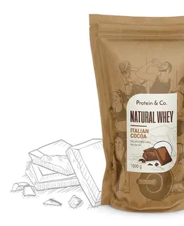 Proteíny Protein&Co. NATURAL WHEY – prémiový protein bez chemie 2 kg Zvoľ príchuť: Italian cocoa, Zvoľ príchuť: Banana milkshake