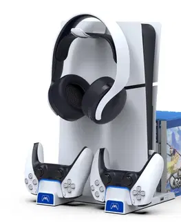 Gadgets Dokovacia stanica iPega pre PlayStation 5 Slim, Dualsense a Pulse 3D PG-P5S009