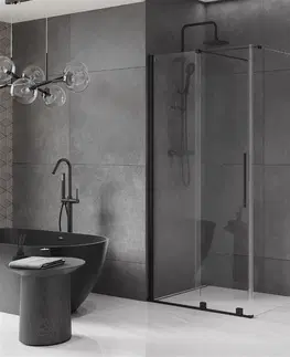 Sprchovacie kúty MEXEN/S - Velár sprchovací kút 130 x 90, transparent, čierna 871-130-090-01-70