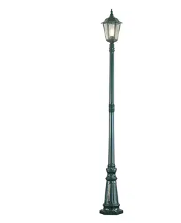 Verejné osvetlenie Konstsmide Stĺpové svietidlo Firenze, 1-plameňové zelené