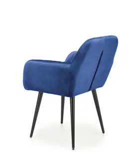 Jedálenské stoličky HALMAR K429 jedálenské kreslo granátová / čierna