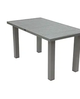 Stolčeky DEOKORK Hliníkový stôl výškovo nastaviteľný 140x80 cm TITANIUM (2v1)