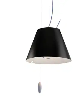 Závesné svietidlá Luceplan Luceplan Costanzina závesná lampa v čiernej