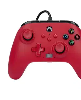 Gamepady Káblový ovládač PowerA Enhanced pre Xbox Series, Artisan Red XBGP0008-01