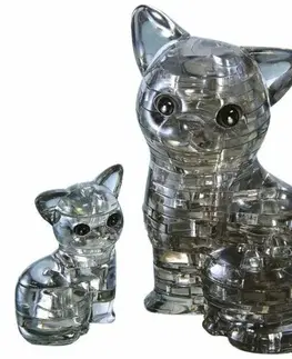 Hračky HCM Kinzel 3D Crystal puzzle Kočka s koťátkem 49 ks