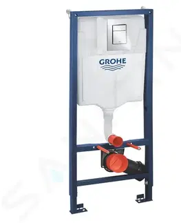 Záchody GROHE - Rapid SL Set predstenovej inštalácie pre závesné WC, tlačidlo SkateCosmopolitan S, chróm 39501000