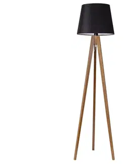 Lampy  Stojacia lampa CONE 1xE27/60W/230V dub čierna 