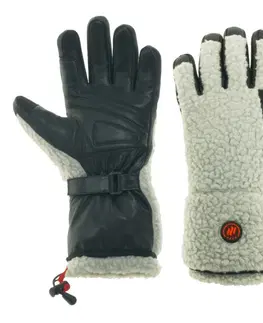 Zimné rukavice Vyhrievané rukavice v štýle shearling Glovii GS3 béžovo-čierna - XL