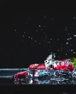 Tapety jedlá a nápoje Fototapeta ovocné ľadové kocky
