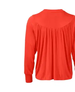 Shirts & Tops Blúzkové tričko s nariasením, oranžovočervené