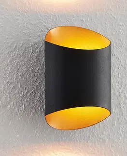 Nástenné svietidlá Arcchio Arcchio Ayaz nástenná LED, čierno-zlatá