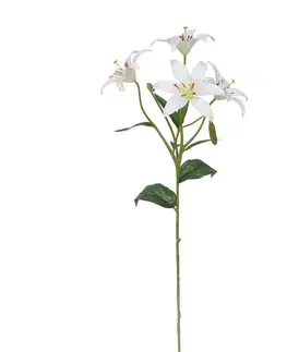 Kvety Umelá Ľalia biela, 60 cm