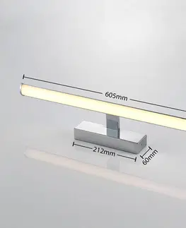 Nástenné svietidlá Lindby Lindby Bilak zrkadlové LED svietidlo