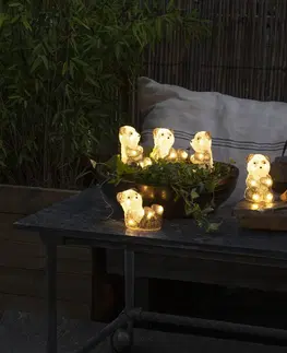 Vonkajšie dekoratívne svietidlá Konstsmide Season Svietiaca LED figúrka Medvedík panda 5ks ako reťaz