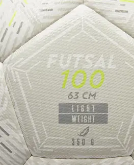 futbal Futsalová lopta 100 Light biela