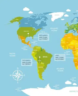 Tapety mapy Tapeta výnimočná mapa sveta