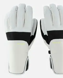rukavice Lyžiarske rukavice 550 béžovo-biele