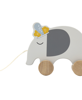 Drevené hračky TRYCO - Drevená ťahacia hračka slon