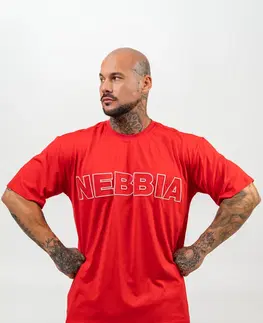 Pánske tričká Tričko s krátkym rukávom Nebbia Legacy 711 Red - XXL
