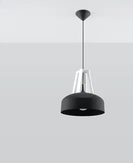 Lampy do obývačky Luster Casco A-0389 čierna/biely