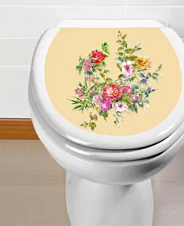 Doplnky Samolepka na veko WC "Kvety"