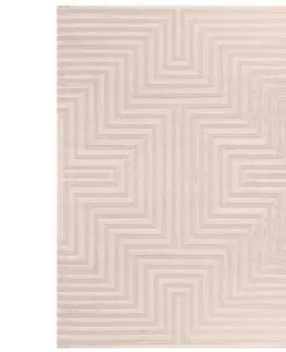 Hladko tkané koberce Dizajnový Koberec Sahara Nízky Vlas, 120x170cm - Béžový