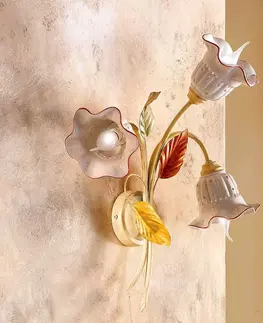 Nástenné svietidlá Ceramiche Nástenné svietidlo Flora vo florentínskom štýle