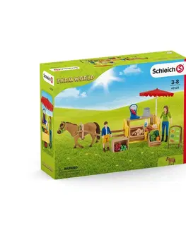 Drevené hračky Schleich 42528 Mobilný farmársky stánok