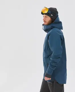 alpinizmus Pánska lyžiarska bunda FR900 tmavomodrá
