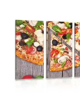Obrazy jedlá a nápoje 5-dielny obraz pizza