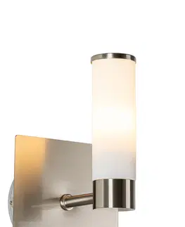 Nastenne lampy Moderné kúpeľňové nástenné svietidlo oceľ IP44 - Vaňa