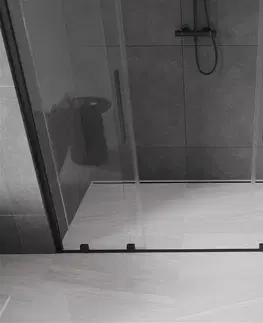 Sprchovacie kúty MEXEN/S - Velar Duo posuvné sprchové dvere 180, transparent, czarne 871-180-000-02-70