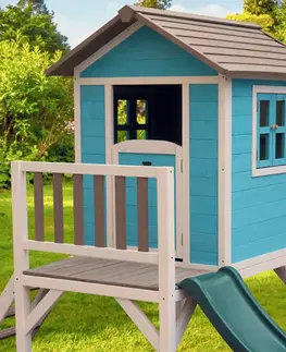 Detské drevené domčeky Detský záhradný domček ADAM Modrá