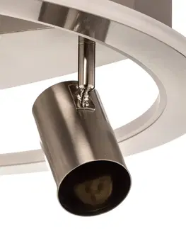 Stropné svietidlá Lindby Lindby Berisha stropné LED svetlo, 4-pl., nikel