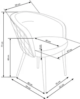 Jedálenské stoličky a kreslá Jedálenské kreslo K430 Halmar Béžová