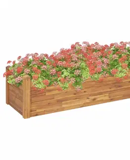 Kvetináče a truhlíky Vyvýšený záhon masívna akácia Dekorhome 60x60x84 cm