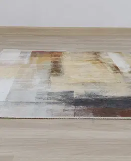 Koberce a koberčeky KONDELA Esmarina Typ 1 koberec 180x270 cm hnedá / sivá