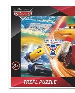 Hračky puzzle TREFL - Puzzle doskové Cars / Boj o víťazstvo 33x23cm 15 dielikov