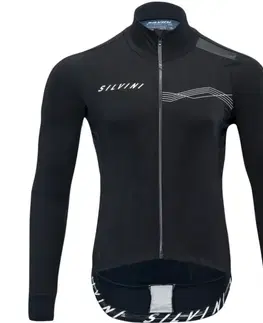 Cyklistické bundy a vesty Pánska membránová bunda Silvini Ghisallo MJ1600 black